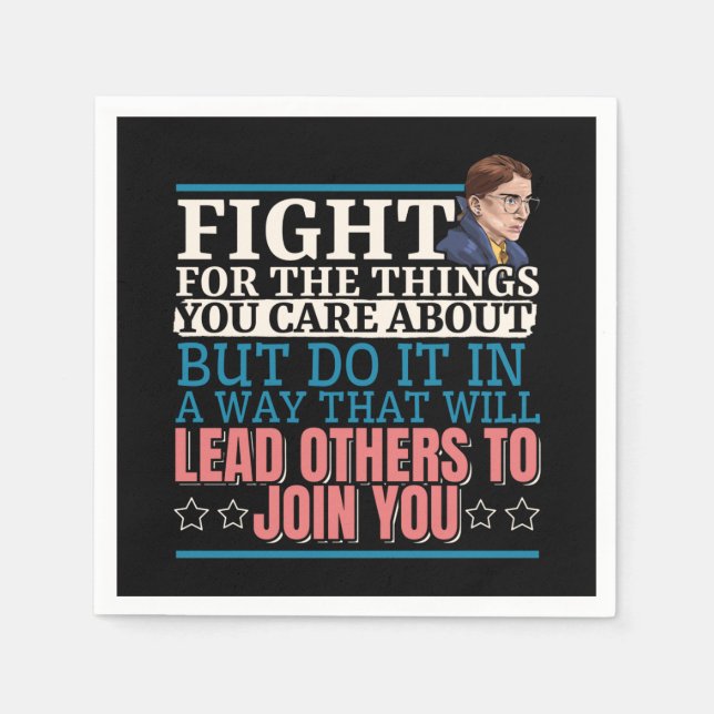 Serviette En Papier Ruth Bader Ginsburg Diriger d'autres à vous rejoin (Devant)