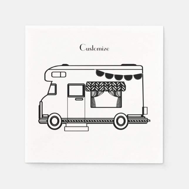 Serviette En Papier RV Camper Caravan Thunder_Cove (Devant)