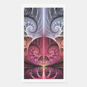 Serviette En Papier Rythme cardiaque, art fractal de fantaisie surréal