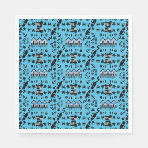 Serviette En Papier Sable De Plage D'Origine Et Thème De Mer