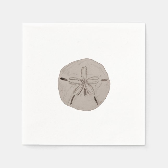 Serviette En Papier Sable Dollar Peinture Plage Accessoires (Devant)