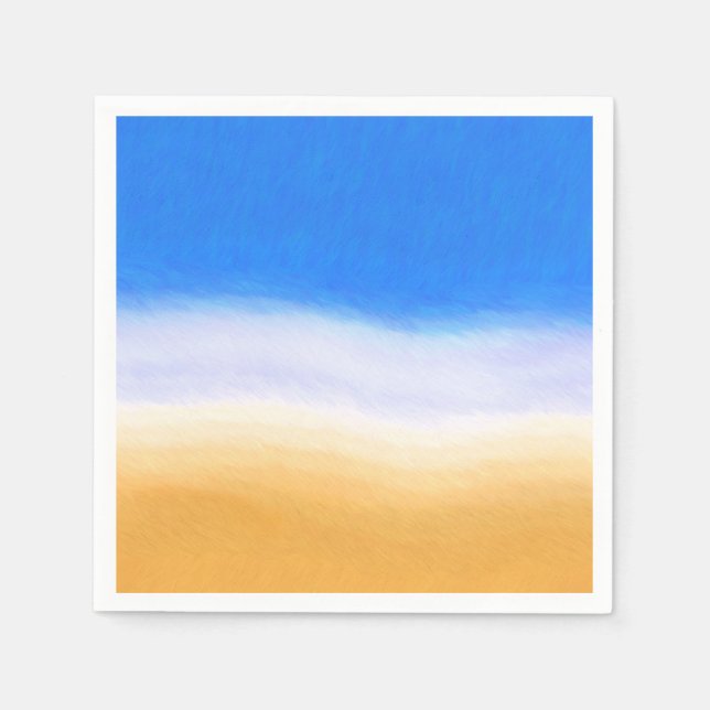 Serviette En Papier Sable et Surf (Devant)