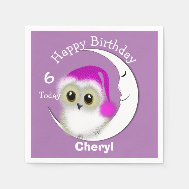 Serviette En Papier Sabot de nuit Fuzzy Personnalisé (Devant)