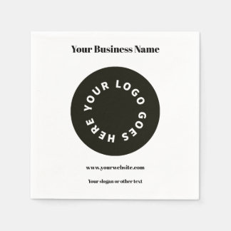 Serviette En Papier Sac blanc moderne ajoutez votre logo