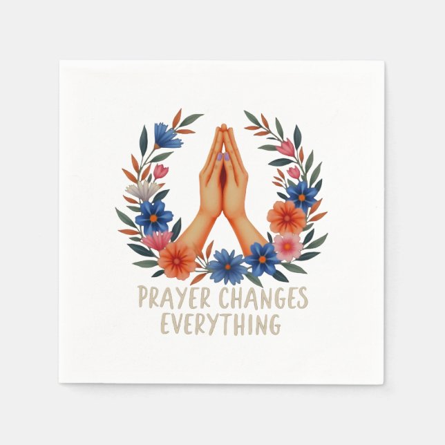 Serviette En Papier 🌺 : Sacred Bloom of Prayer (Devant)