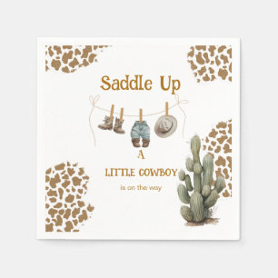 Serviette En Papier Saddle Up a Little Cowboy est sur le chemin Baby