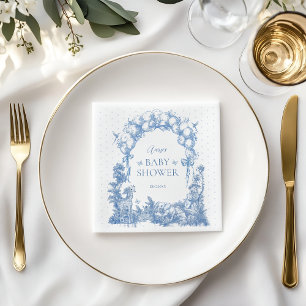 Serviette En Papier Safari animal Dusty Blue Toile bébé garçon douche