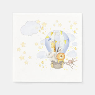 Serviette En Papier Safari Animal Hot Air Balloon serviettes