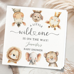 Serviette En Papier Safari Animaux Sauvages Baby Shower
