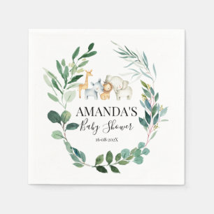 Serviette En Papier Safari Et Baby shower De Folithe