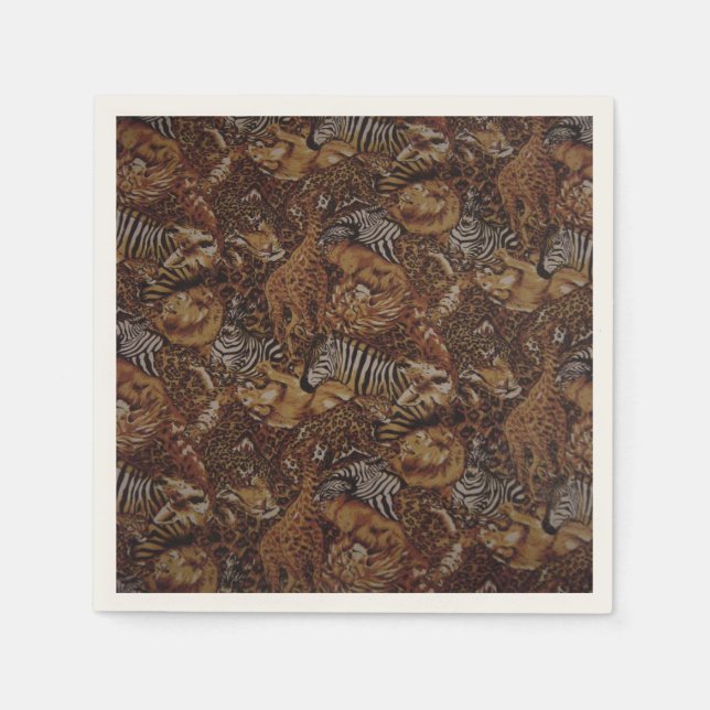 SERVIETTE EN PAPIER SAFARI JUNGLE (Devant)