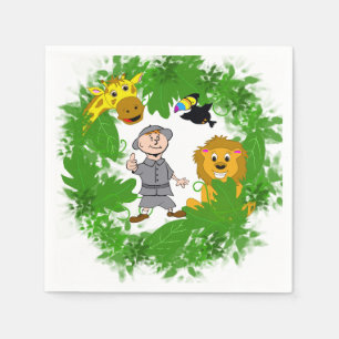 Serviette En Papier Safari Jungle Papier Napkin