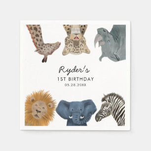 Serviette En Papier Safari Thème Anniversaire