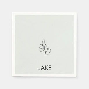 Serviette En Papier Sage de retraite personnalisée pouces vers le haut