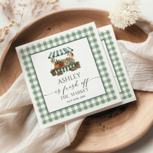 Serviette En Papier Sage Green Baby Shower Frais du Marché