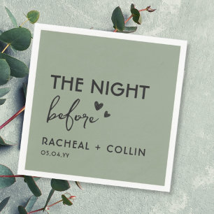 Serviette En Papier Sage Green Chic Simple Moderne Dîner De Répétition