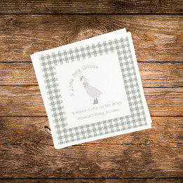 Serviette En Papier Sage Green Preppy Silly Little Goose Baby shower