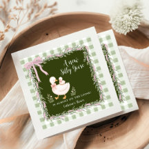 Sage Vert Nouvelle Oie Ridicule Gingham Baby Showe