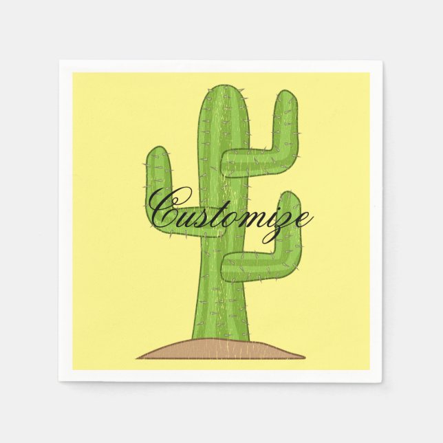 Serviette En Papier Saguaro Cactus Thunder_Cove (Devant)