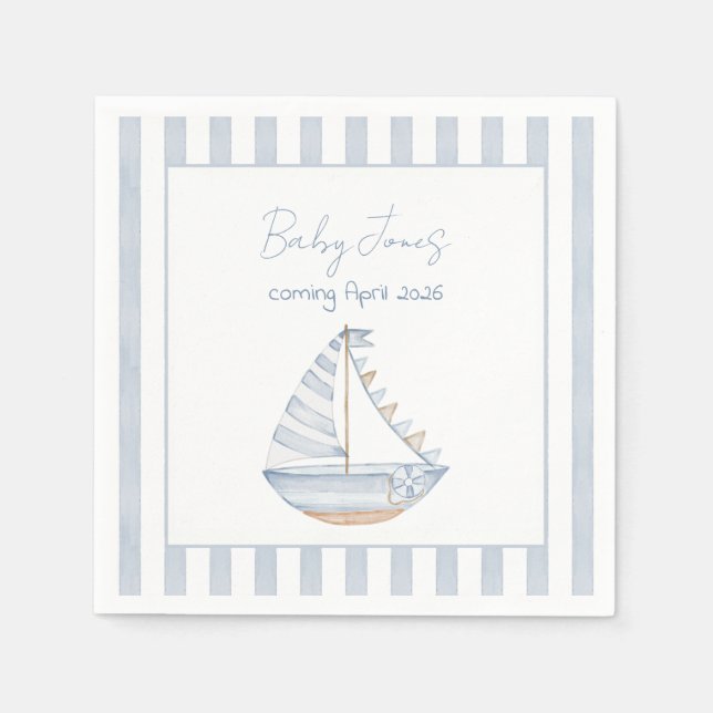 Serviette En Papier Sailboat Cocktail Napkin (Devant)