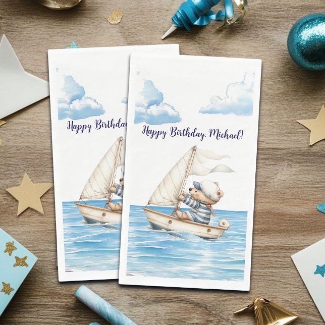 Serviette En Papier Sailor Teddy Bear Anniversaire (Créateur téléchargé)