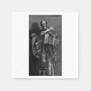 Serviette En Papier Saint Athanase d'Alexandrie Pape et Patriarche
