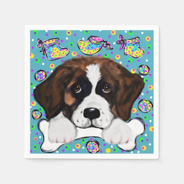 Serviette En Papier Saint-Bernard (Devant)