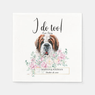 Serviette En Papier Saint Bernard Chien Mariage Cocktail Napkins