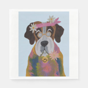 Serviette En Papier Saint Bernard Hippie