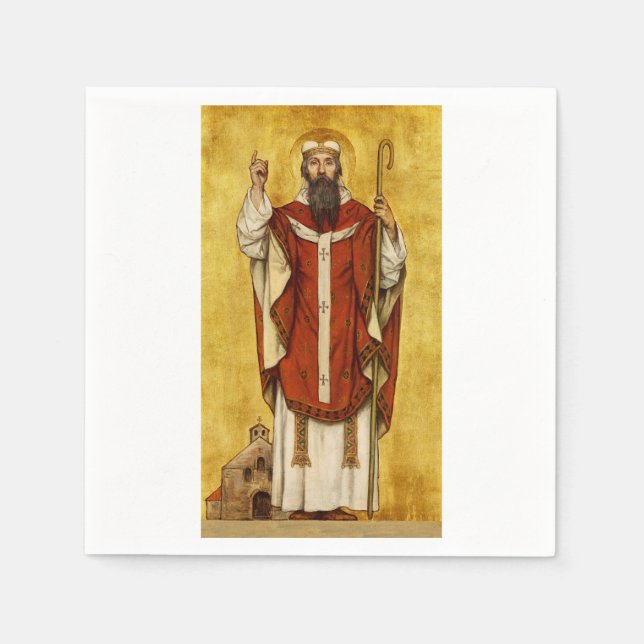 Serviette En Papier Saint Boniface de Mayence - Patron des éducateurs (Devant)