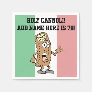 Serviette En Papier Saint Cannoli Quelqu'Un Est 70 Amusant Napkin Ital