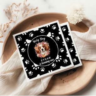 Serviette En Papier Saint Chien, je suis un Chien fille 1er annivers