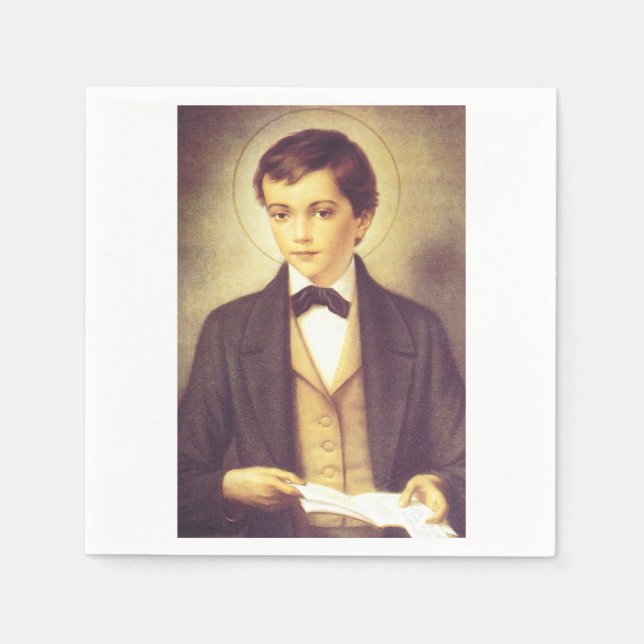 Serviette En Papier Saint Dominic Savio étudiant de John Bosco (Devant)