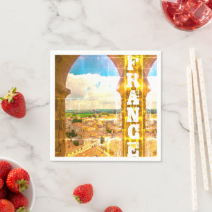 Serviette En Papier Saint-Émilion France Architecture Française Girond