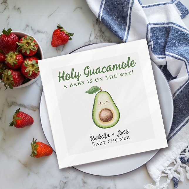 Serviette En Papier Saint-Guacamole Baby shower drôle (Créateur téléchargé)