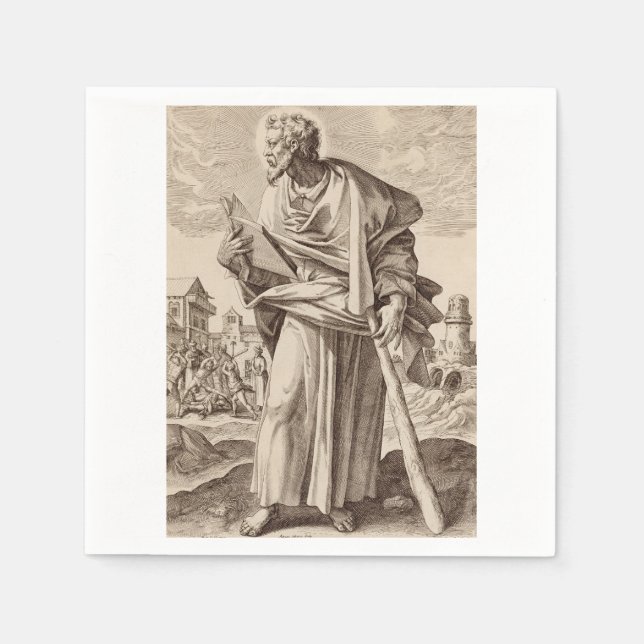 Serviette En Papier Saint Jacques le Mineur fils d'Alphée (Devant)