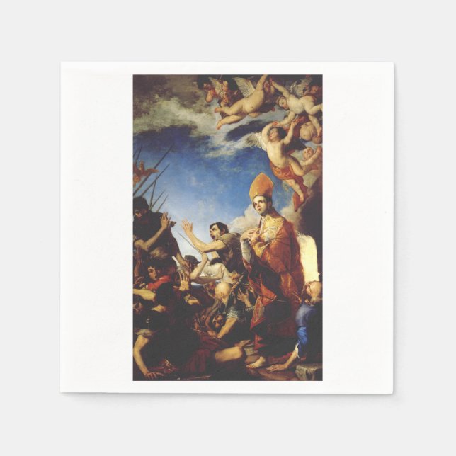 Serviette En Papier Saint Janvier, évêque de Bénévent - Beaux-arts (Devant)