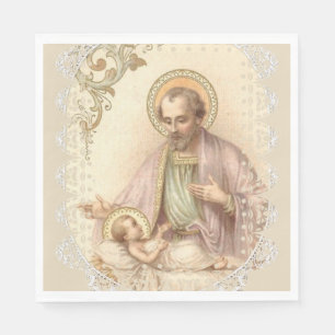 Serviette En Papier Saint-Joseph Fête de la fête de Naples