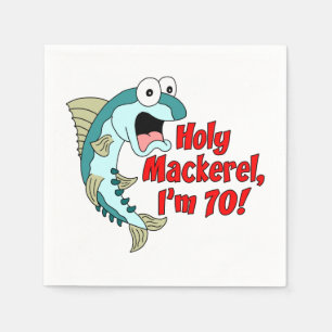 Serviette En Papier Saint Mackerel I'm 70 70th Party Napkins