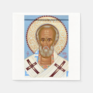 Serviette En Papier Saint Nicolas de Myre Art Orthodoxe Premium