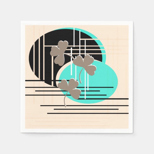 Serviette En Papier Saint Patrick, abstraction (Devant)