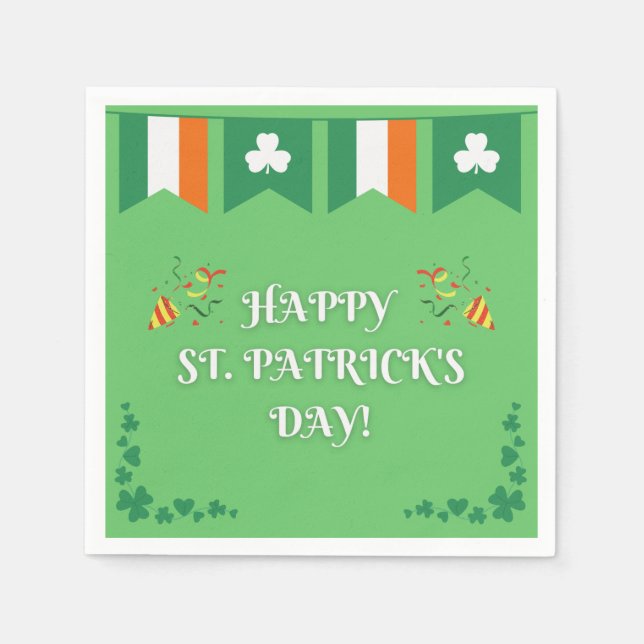 Serviette En Papier Saint-Patrick Moderne (Devant)