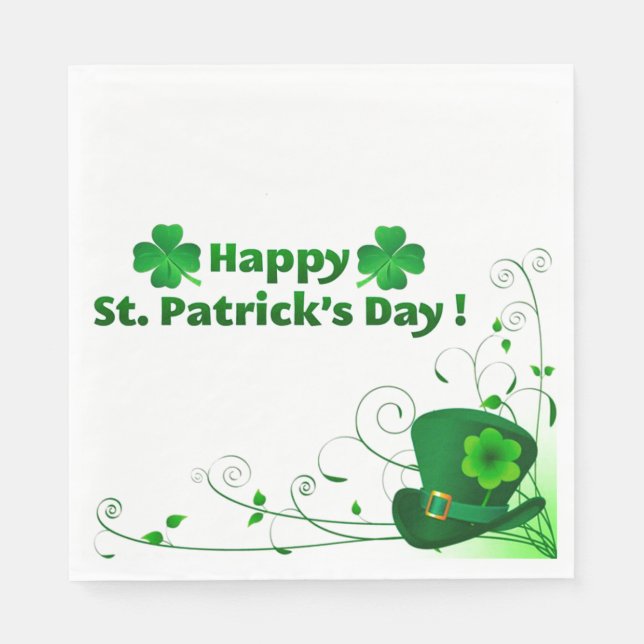 Serviette En Papier Saint Patrick's Day (Devant)