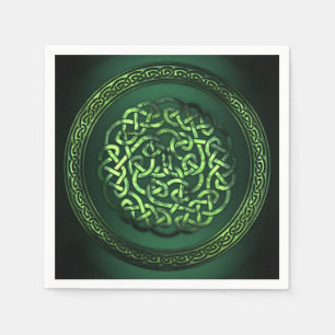 Serviette En Papier Saint Patrick's Day - Celtic Motif Round