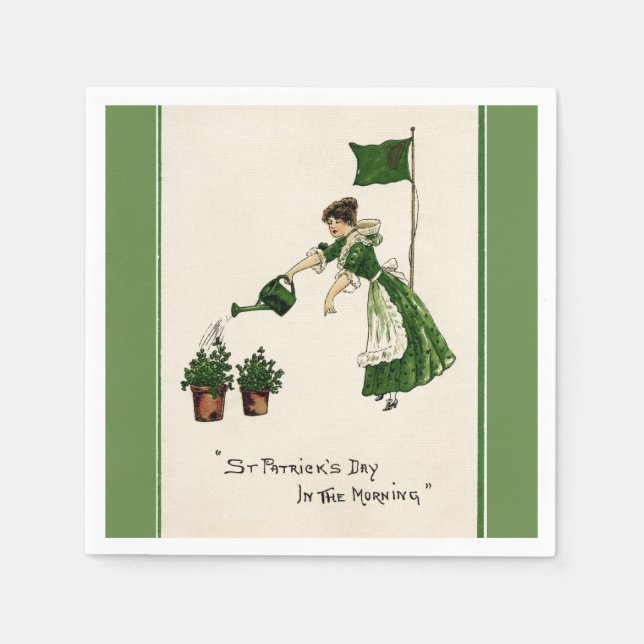 Serviette En Papier Saint Patrick's Day du matin (Devant)