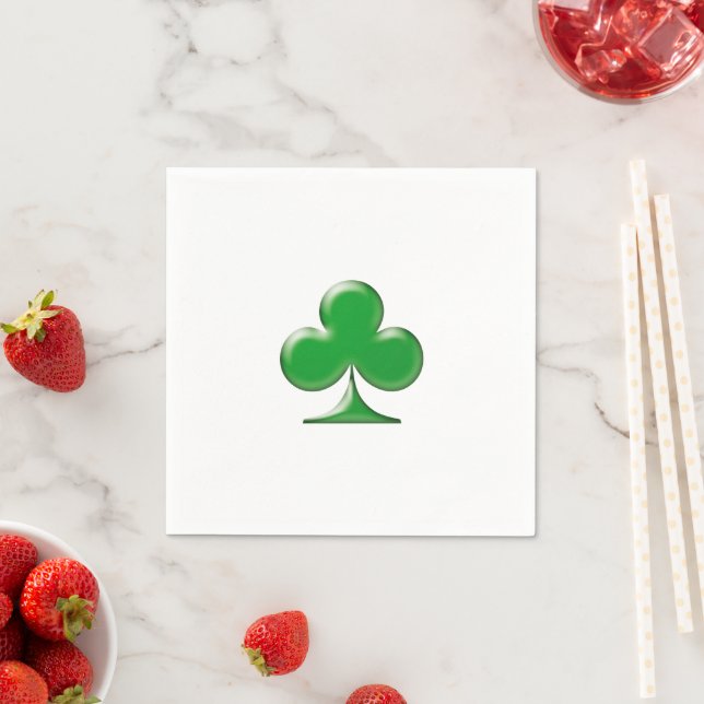 Serviette En Papier Saint Patrick's Day Irlandais Green Clover Shamroc (En situation)