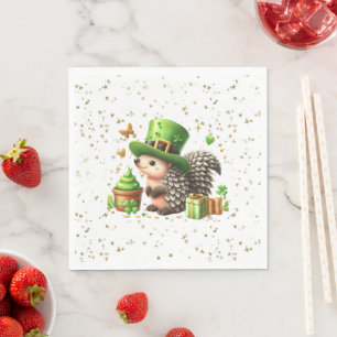 Serviette En Papier Saint Patrick's Day Lucky Hedgehog