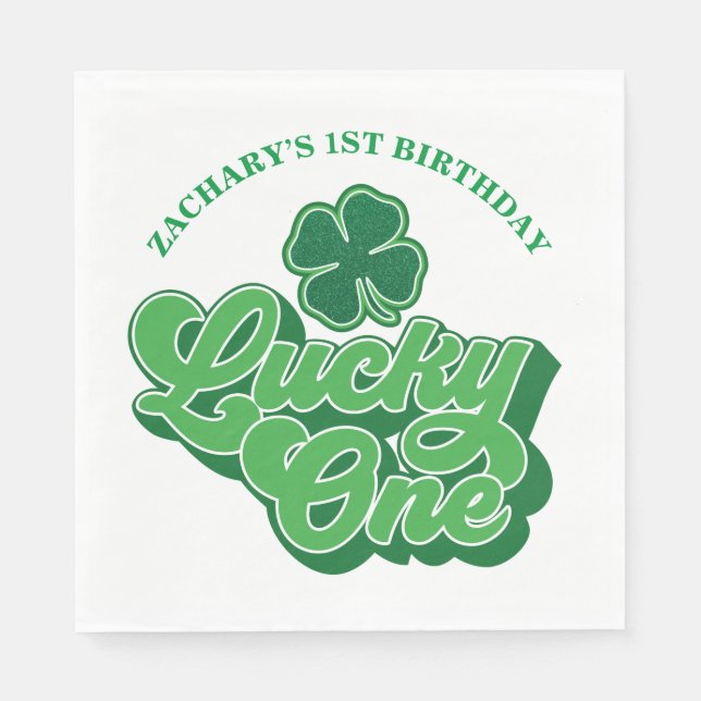 Serviette En Papier Saint Patrick's Day Lucky One Anniversday Papier s (Devant)