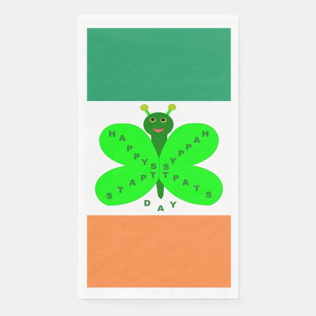 Serviette En Papier Saint Patrick's Day Papier papillon serviettes (Devant)