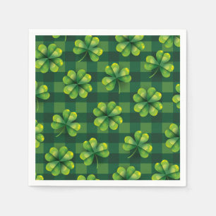 Serviette En Papier Saint Patrick's Day Shamrock Plaid